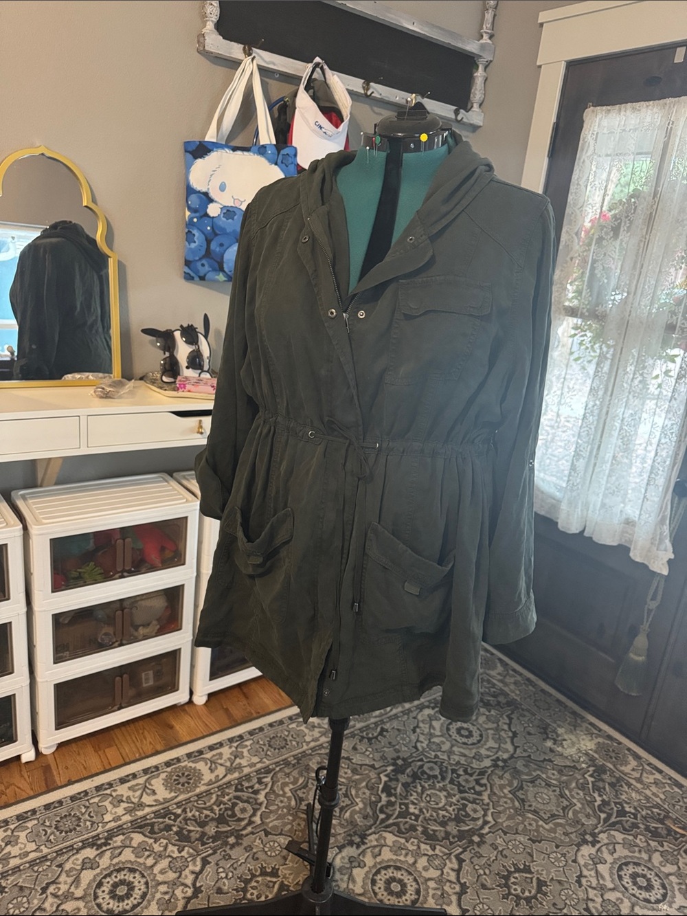 Torrid Olive Utility Hooded Anorak Jacket